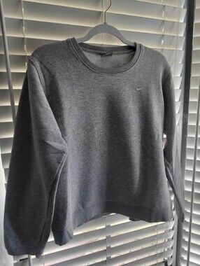 Nike Gray Crewneck Sweatshirt with Swoosh